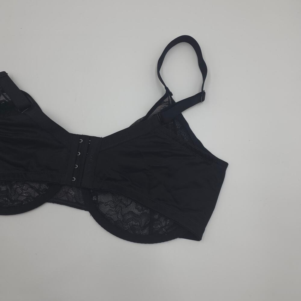 HSIA Bundle of Two Enchante Unlined Lace Underwire Bra in Black Coral Size 38DDD - Picture 4 of 10